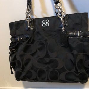 Black monogram coach bag